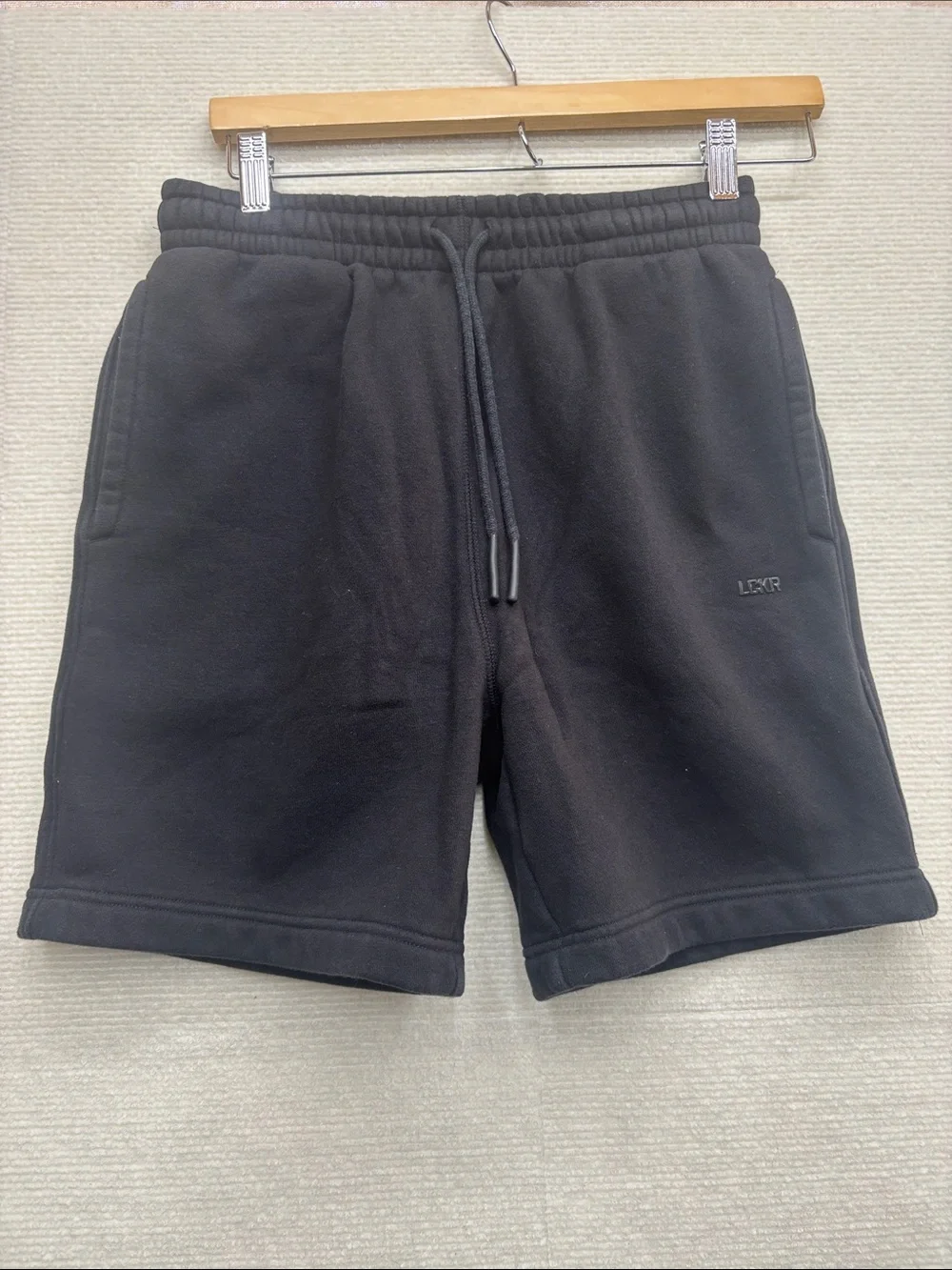 Lckr | small Black Fleece Drawstring Shorts